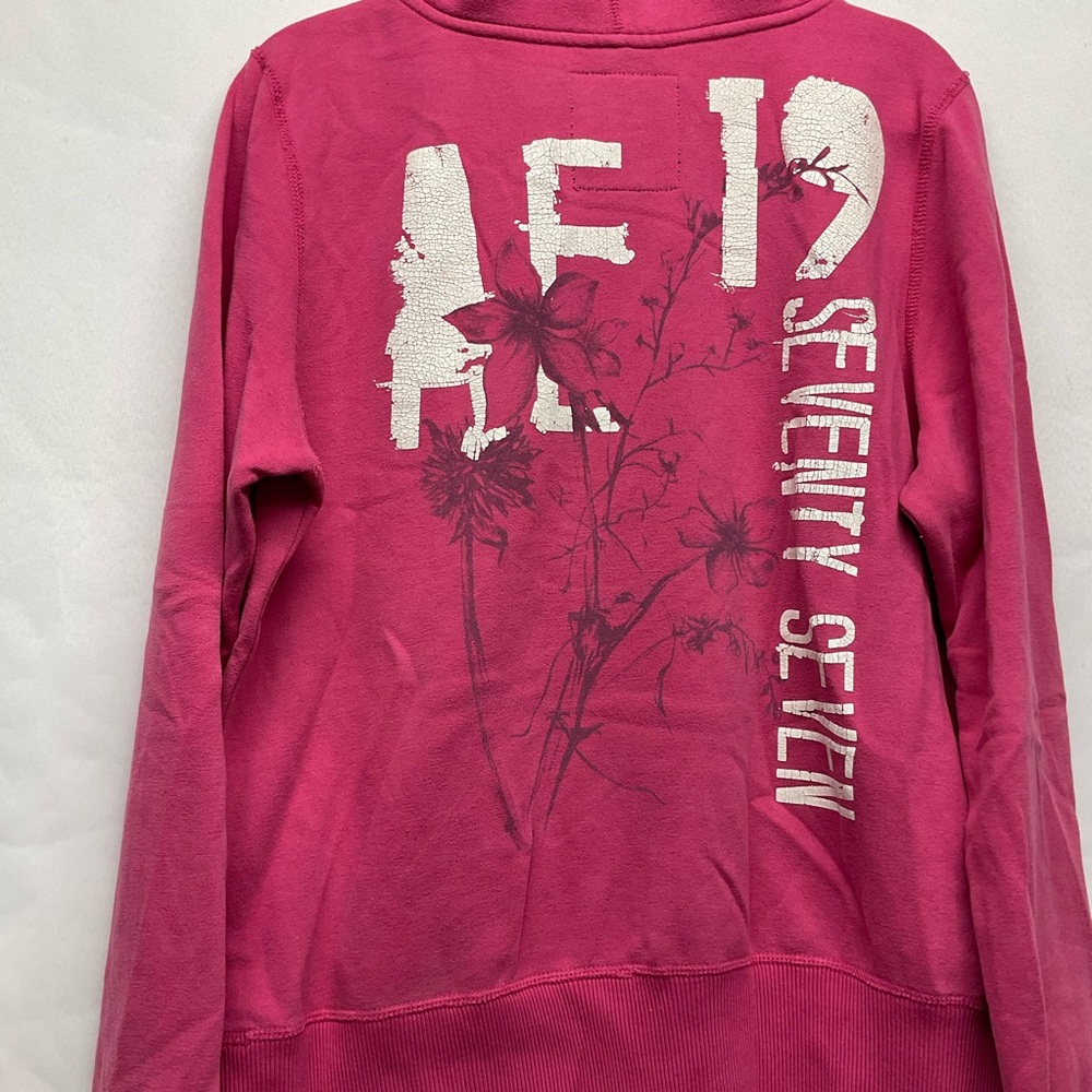 Y2K American Eagle Outfitters Women’s Half Zip Hodded Sweatshirt Sz XL Timeless - Picture 5 of 10